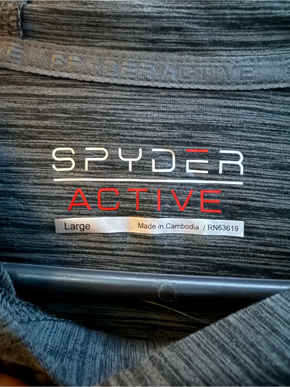 Spyder Men's Heather Gray Zip-Up Hoodie - Picture 2 of 3